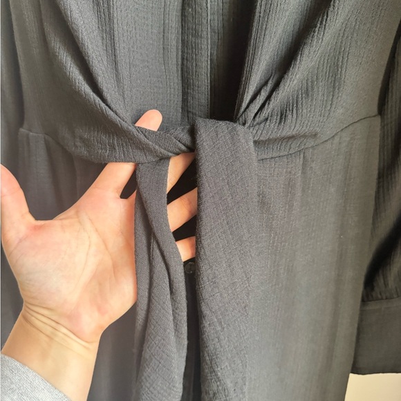 Brochu Walker Black Tie Waist Maxi Dress S Minimalist Luxe Resort Chic modern - Picture 6 of 10